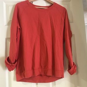 EUC Lands End Orange Sweatshirt Size M